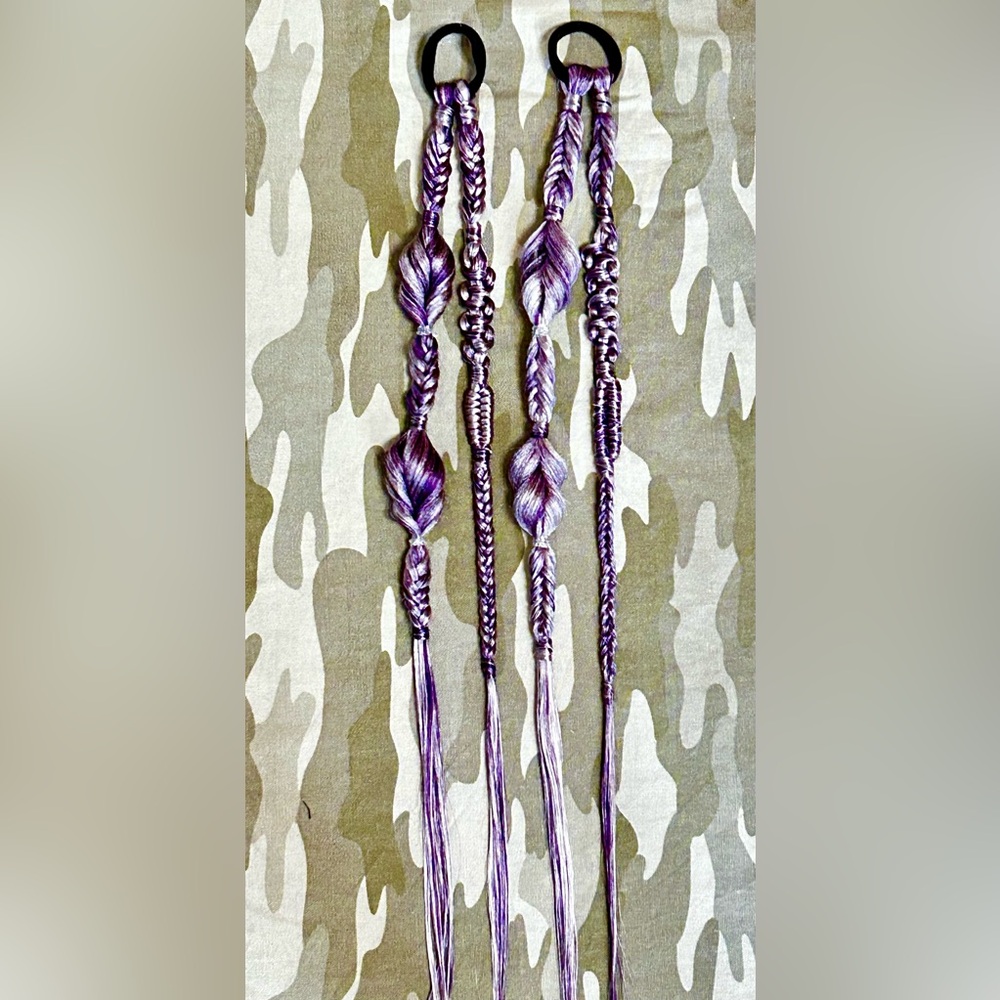 Tie in Rave Braids Set Festival Braids Hair Extensions Girls Costume Accessory